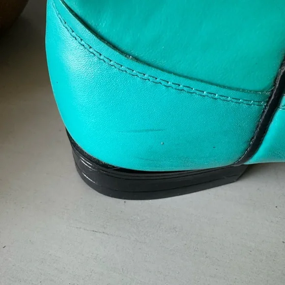 Vintage wrangler roper women’s or kids  teal boots made in USA - Picture 6 of 13